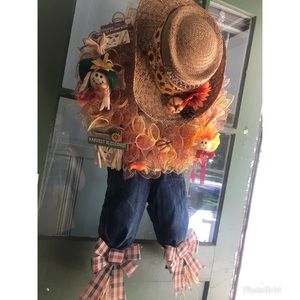 Scare crow fall wreath